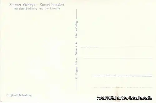 Ansichtskarte Jonsdorf Totalansicht 1935 