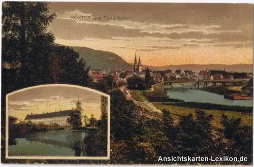 Höxter Weser 2 Bild Ansichtskarte b Holzminden Dassel c1