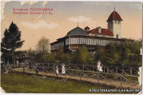 Ansichtskarte Ebersbach (Löbau Zittau) Restaurant Felsen