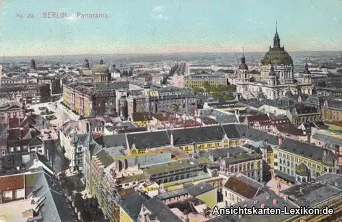 Ansichtskarte Berlin  Panorama mit Dom g1912