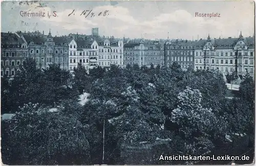 Ansichtskarte Chemnitz Rosenplatz g1908