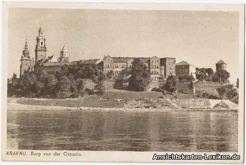 Ansichtskarte Kraków Krakau Wawel von der Ostseite 1940