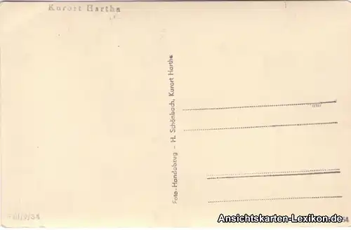 Foto Ansichtskarte Hartha Totalansicht b Tharandt 1954