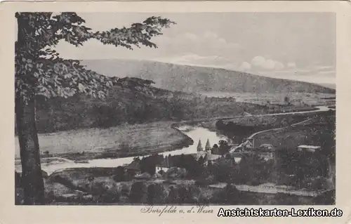 Ansichtskarte Bursfelde Hann. Münden Totalansicht 1930