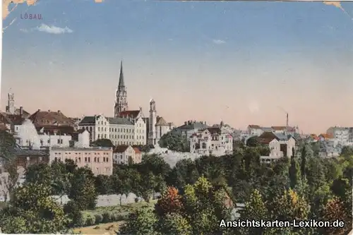 Ansichtskarte Löbau Totalansicht 1924