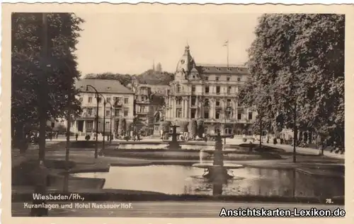Foto Ansichtskarte Wiesbaden  Hotel Nassauer Hof c1933