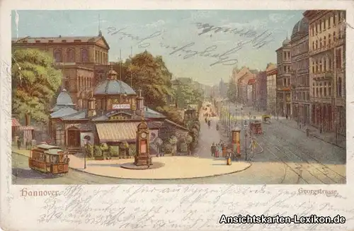 Ansichtskarte Hannover Georgstraße g1902