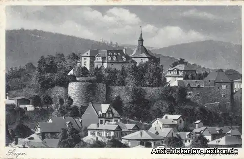 Ansichtskarte Siegen Blick auf das Schloß g1940