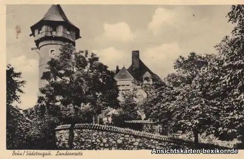 Ansichtskarte Brüx Most Landeswarte (Burg Hnevín) Reg. A