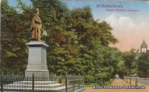 Ansichtskarte Wilhelmshaven Partie am Kaiser Wilhelm Den
