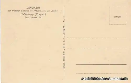 Ansichtskarte Heidelberg Erzgebirge Seiffen Speisesaal b