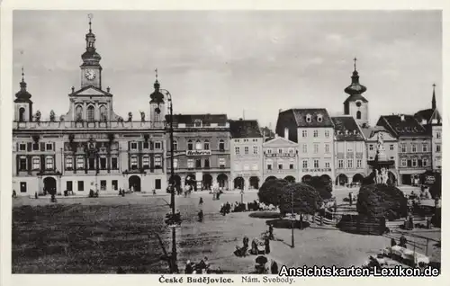 Ansichtskarte Budweis Marktplatz eské Budjovice Böhmen C