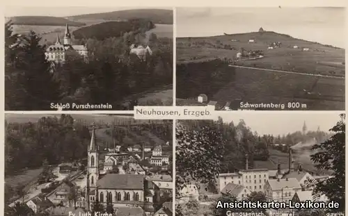 Ansichtskarte Neuhausen Erzgebirge 4B Brauerei b Sayda S