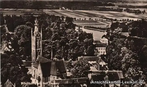 Dessau Luftbild Ansichtskarte - Wörlitzer Park 1963