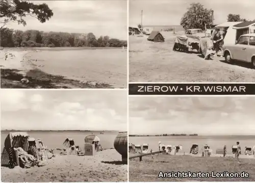 Ansichtskarte Zierow-Amt Klützer Winkel 4 Bild Strand und Zeltplatz 1974 