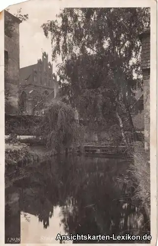 Foto Ansichtskarte Stolp Blick auf..  Słupsk Pommer