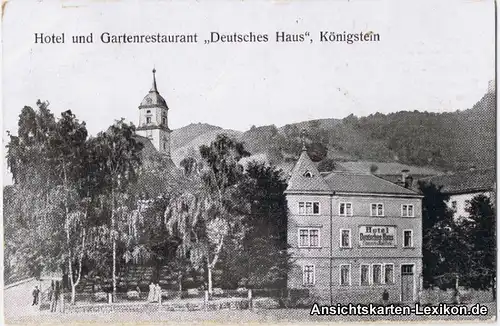 Ansichtskarte Königstein Hotel Deutsches Haus b Pirna Ba