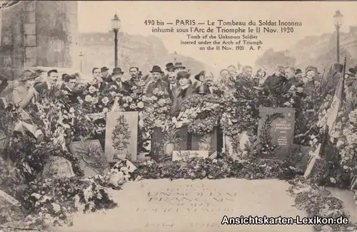 Paris Arc de Triomphe Tombeau du Soldat Inconnu Postcard