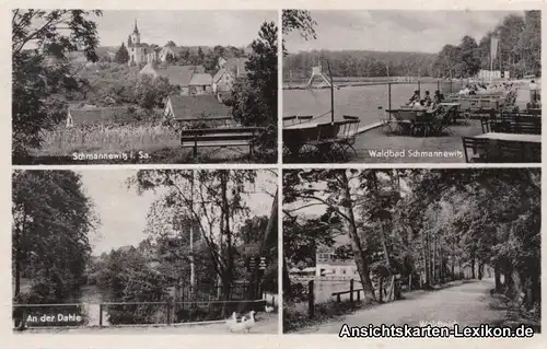 Schmannewitz Dahlen 4 Bild Ansichtskarte b Torgau Oschat