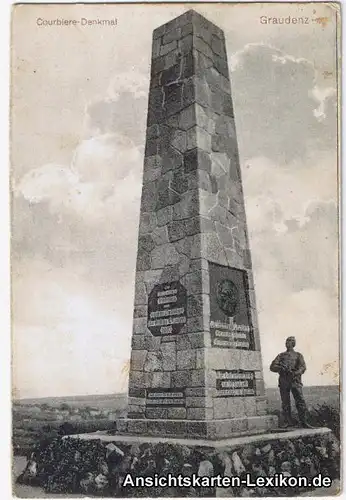 Ansichtskarte Graudenz Partie am Courbiere-Denkmal Grudz