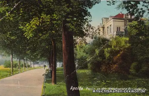 Ansichtskarte Apolda Partie an der Heressener Promenade