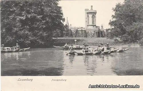 Ansichtskarte Laxenburg Bootspartie an der Franzensburg