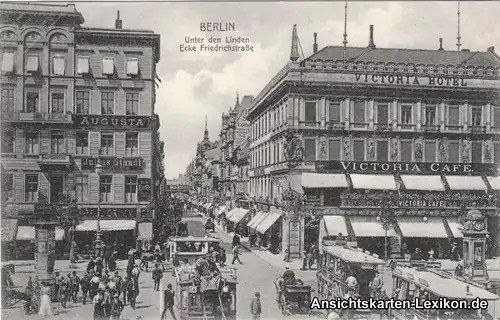 Ansichtskarte Berlin Unter den Linden Ecke Friedrichstra