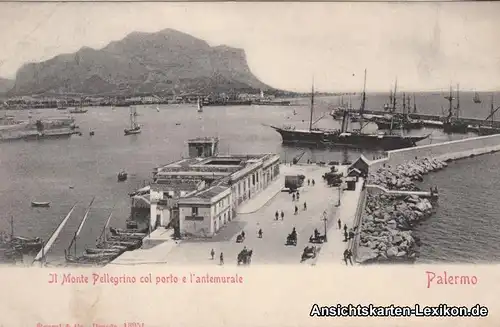Palermo Partie am Hafen (Il Monte Pellegrino col porto l
