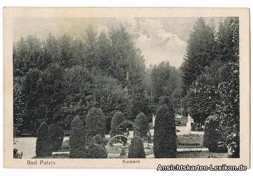 Ansichtskarte Bad Polzin Kurpark Poczyn Zdrój b widwin S