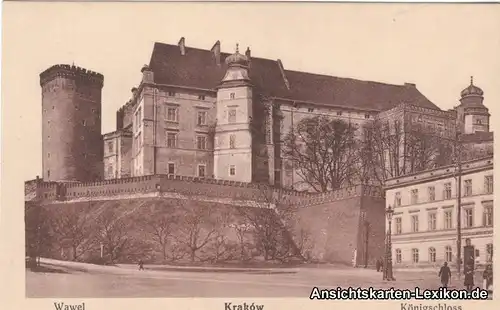Ansichtskarte Krakau Wawel - Königsschloß Kraków 1923