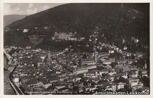 Ansichtskarte Heidelberg Flugzeugaufnahme c1939