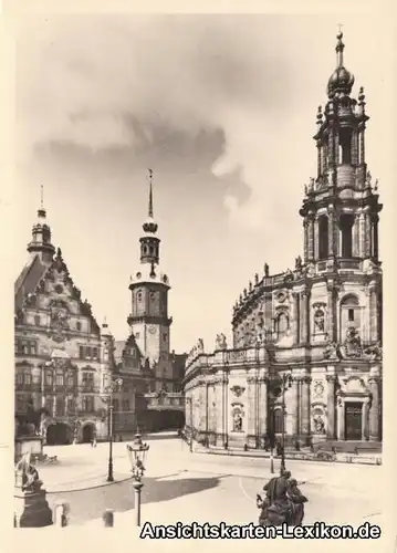 Innere Altstadt-Dresden Hofkirche und Schlossplatz