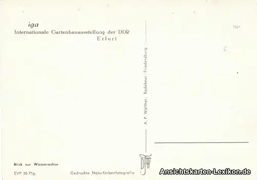 Ansichtskarte Erfurt Blick zur Wasserachse 1969