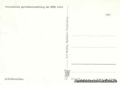 Ansichtskarte Erfurt Internationale Gartenbauausstellung