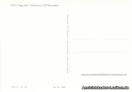 Foto Ansichtskarte Schmiedeberg (Erzgebirge) HOG Foto Ansichtskarte 1977