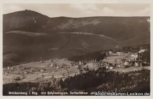 Foto Ansichtskarte Brückenberg Totale Krummhübel Karpacz Riesengebirge 1935