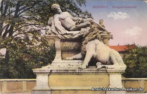 Ansichtskarte Düsseldorf Kriegerdenkmal 1918