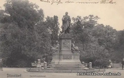 Ansichtskarte Düsseldorf Corneliusdenkmal 1911