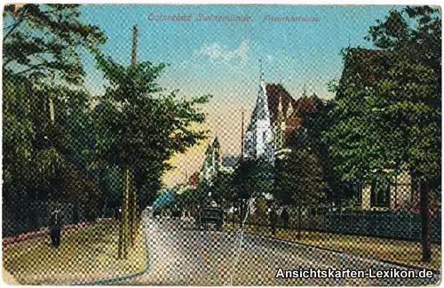 Ansichtskarte Swinemünde Friedrichsstraße Świnouj&#