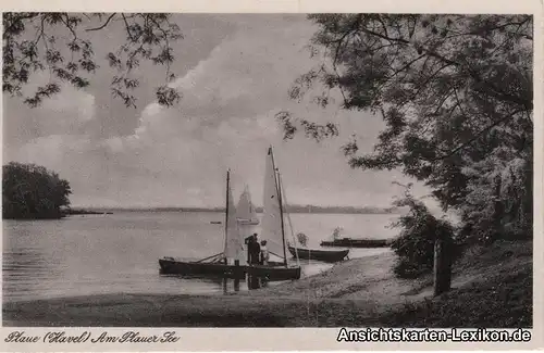 Ansichtskarte Plau (am See) am Plauer See c1950