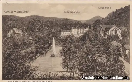 Ansichtskarte Bergzabern Teilansicht: Kurhaus, Friedrich 1927