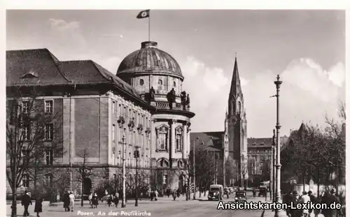 Foto Ansichtskarte Posen An der Paulikirche Poznań