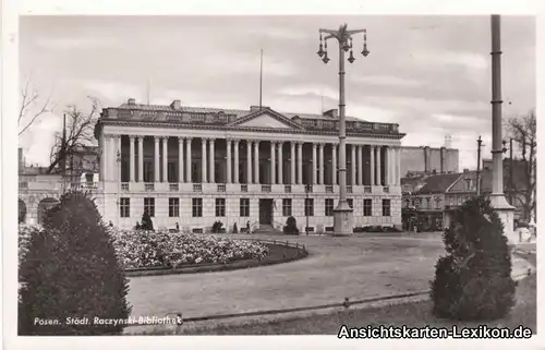 Foto Ansichtskarte Posen Städt. Raczynski-Bibliothek Poz