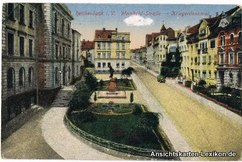 Reichenbach (Vogtland) Weinhold-Straße und Kriegerdenkma