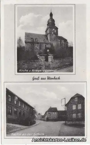 0 Kirche, Kriegerdenkmal, Partie an der Schule