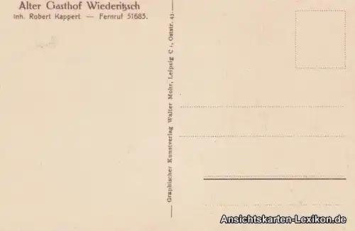 Ansichtskarte Wiederitzsch Leipzig Alter Gasthof und Pfa