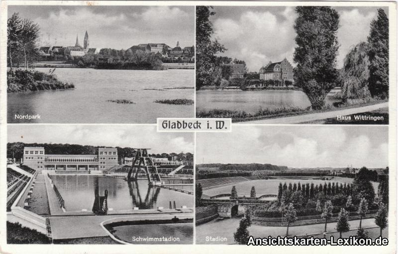 Gladbeck Mehrbildkarte Nordpark Haus Wittringen Schwi Nr 19529