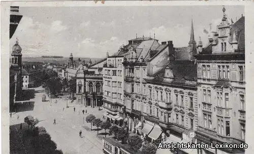Ansichtskarte Pilsen Straßenpartie Plzeň 1944