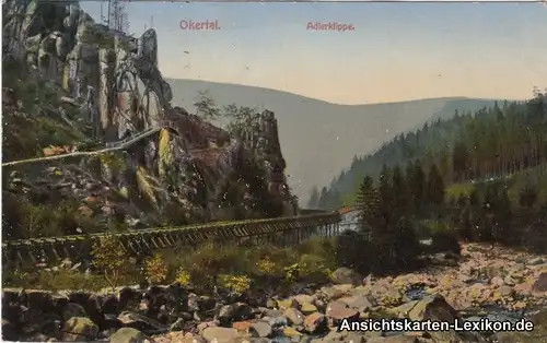 Ansichtskarte Oker Goslar  Adlerklippe 1920