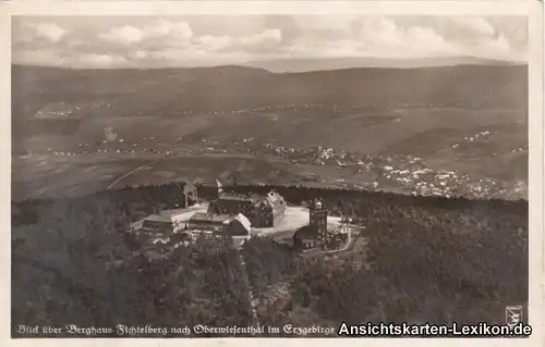 Oberwiesenthal Luftbild Ansichtskarte des Berghauses Fic